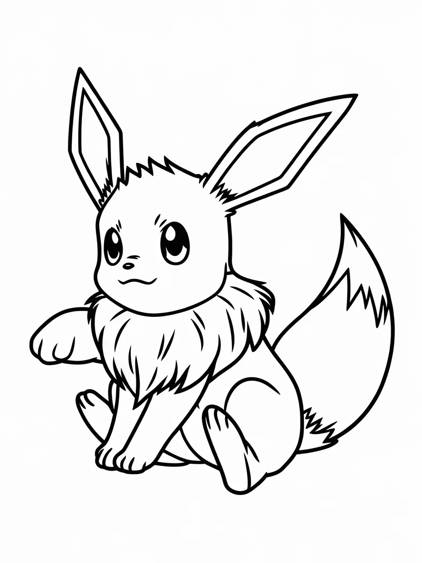 Eevee para colorir - 2054 | ColoringPagesDesign