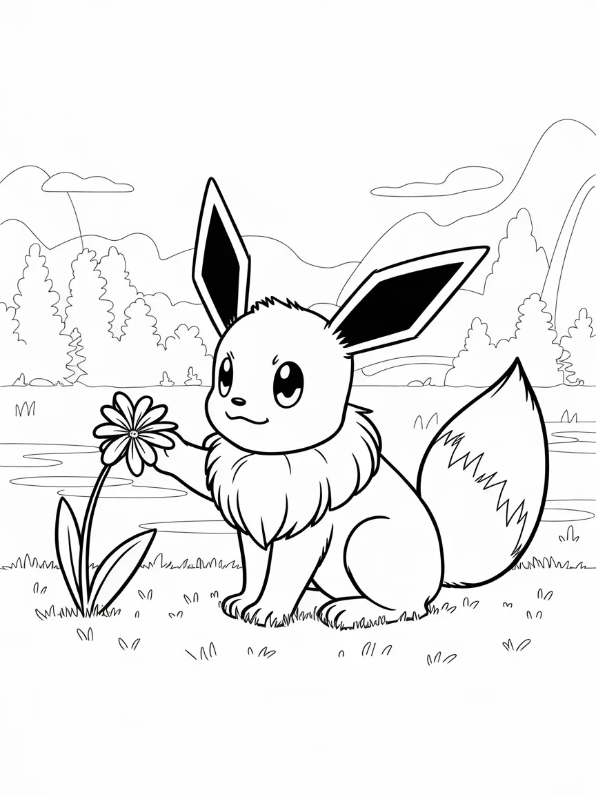 Eevee para colorir - 2055 | ColoringPagesDesign