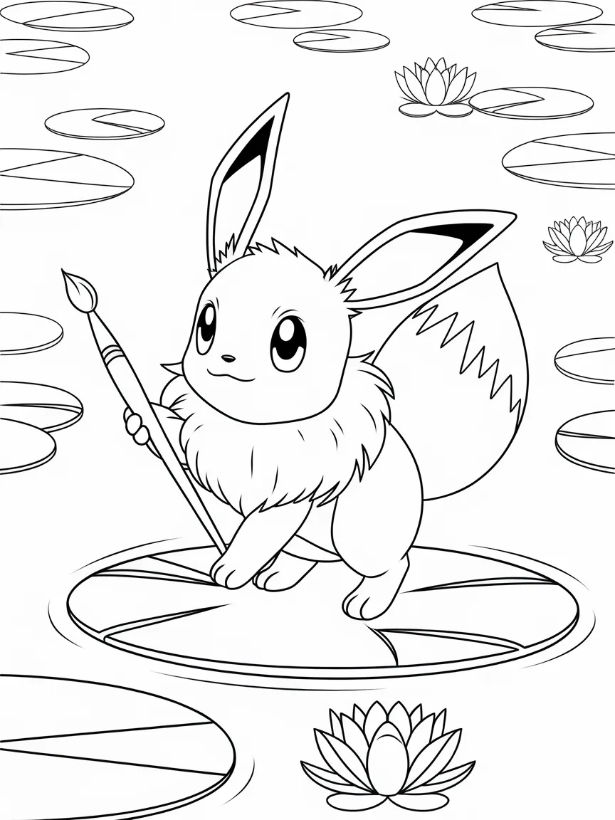 Eevee para colorir - 2056 | ColoringPagesDesign