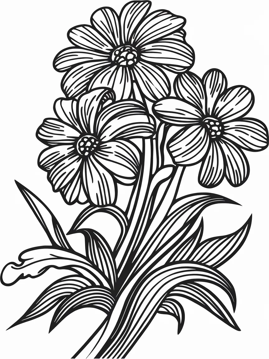 Flower coloring pages - 152 | ColoringPagesDesign