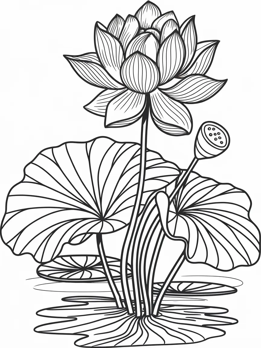 Flower coloring pages - 1189 | ColoringPagesDesign