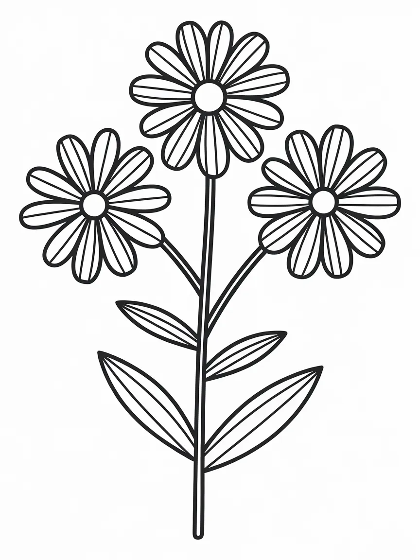 Flower coloring pages - 1302 | ColoringPagesDesign