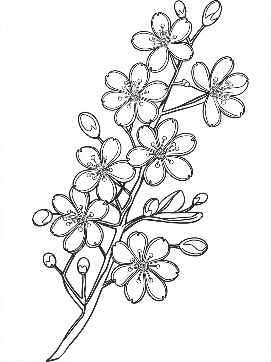 Flower coloring pages - 1309 | ColoringPagesDesign