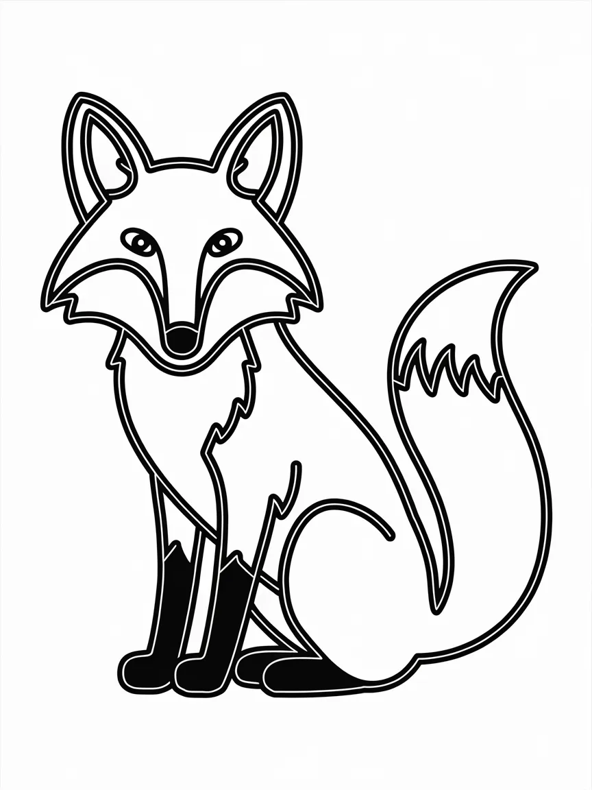 Fox coloring pages - 871 | ColoringPagesDesign