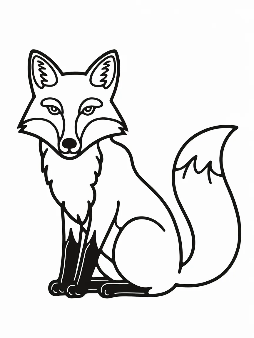 Fox coloring pages - 872 | ColoringPagesDesign