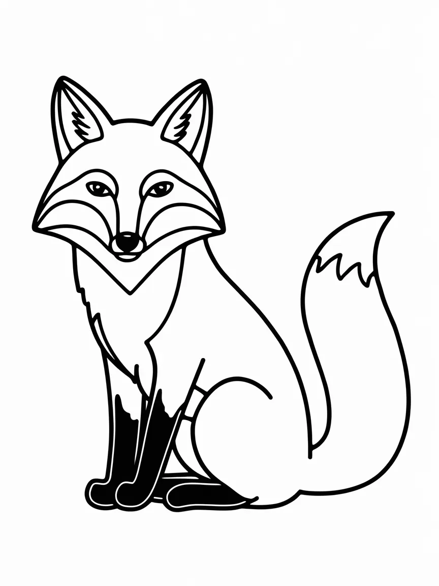 Fox coloring pages - 873 | ColoringPagesDesign