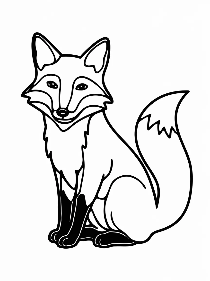 Fox coloring pages - 875 | ColoringPagesDesign