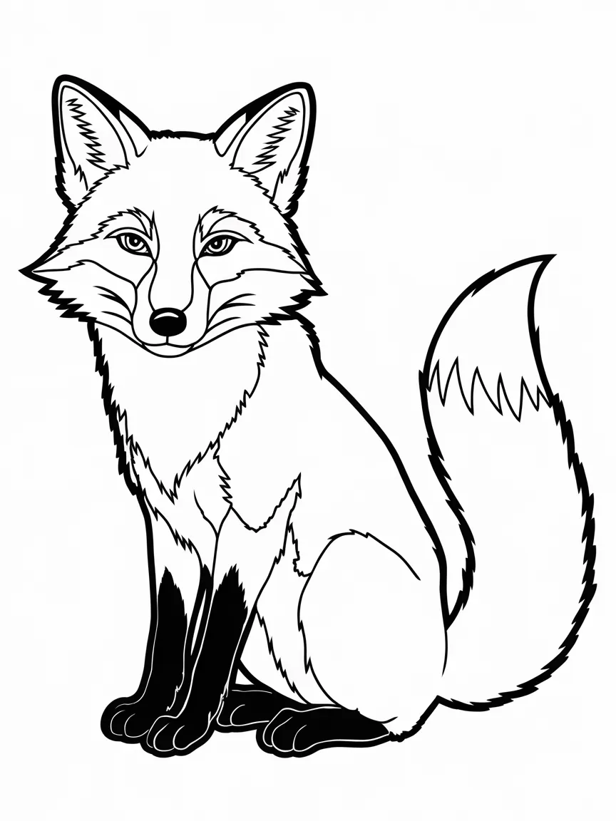 Fox coloring pages - 878 | ColoringPagesDesign