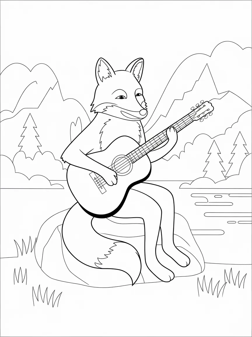 Fox coloring pages - 1766 | ColoringPagesDesign