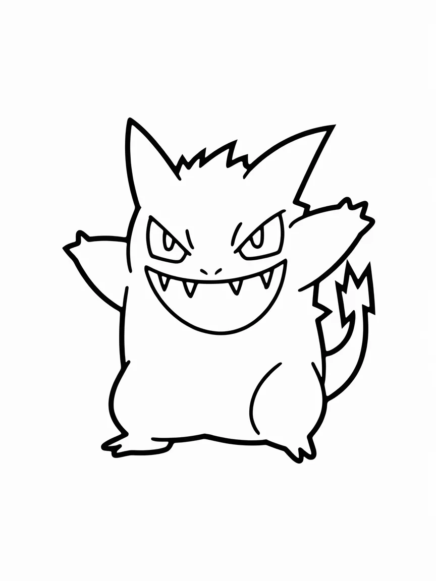 Gengar coloring pages - 2015 | ColoringPagesDesign