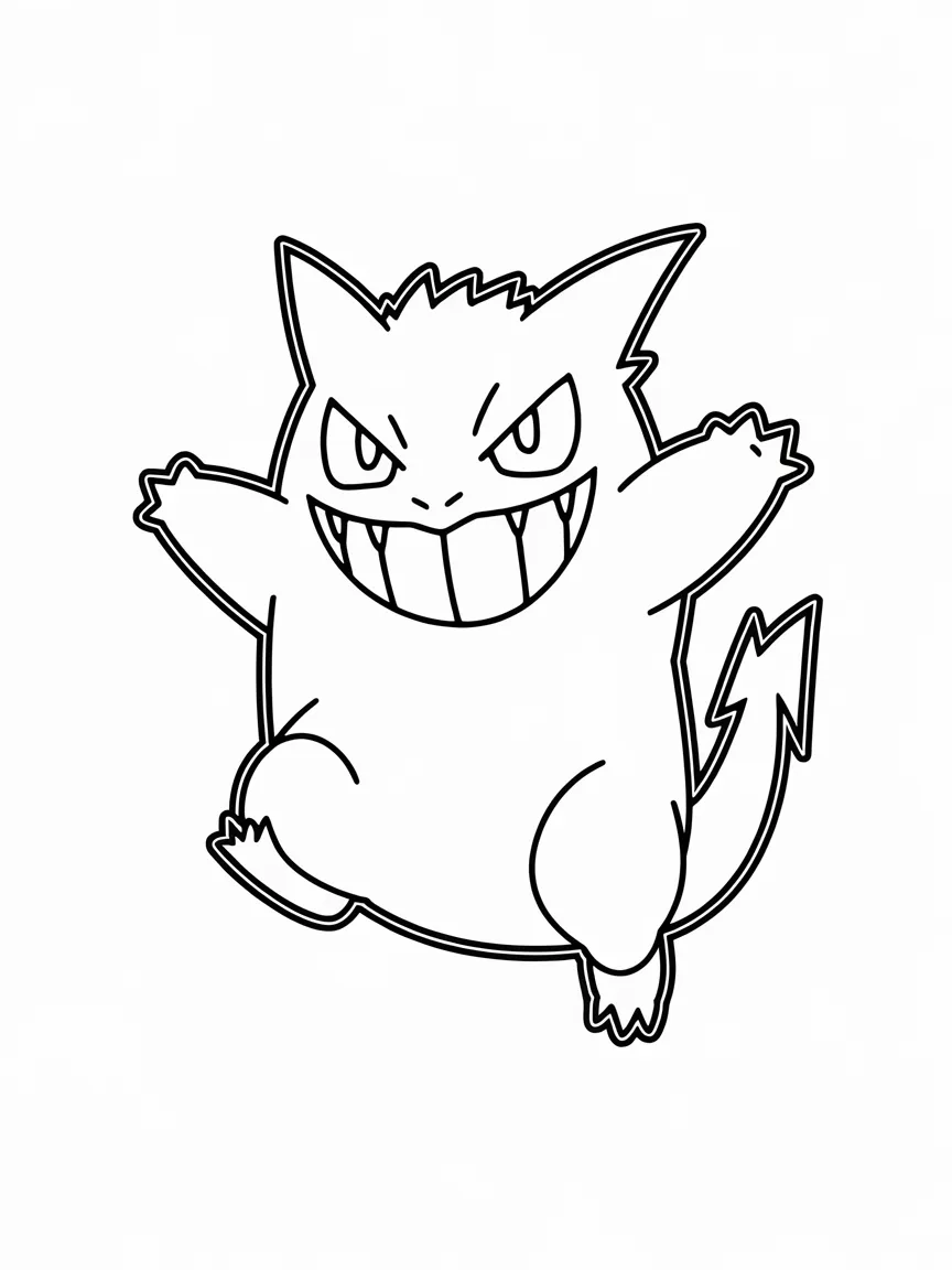 Gengar coloring pages - 2016 | ColoringPagesDesign