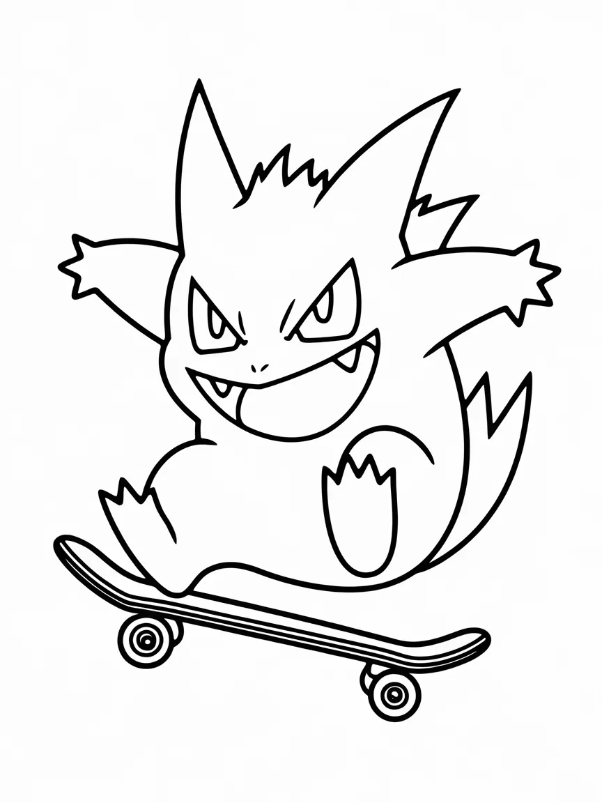 Gengar coloring pages - 2017 | ColoringPagesDesign