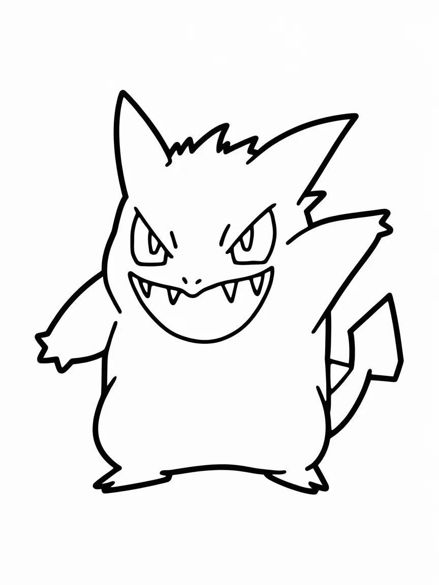 Gengar coloring pages - 2019 | ColoringPagesDesign