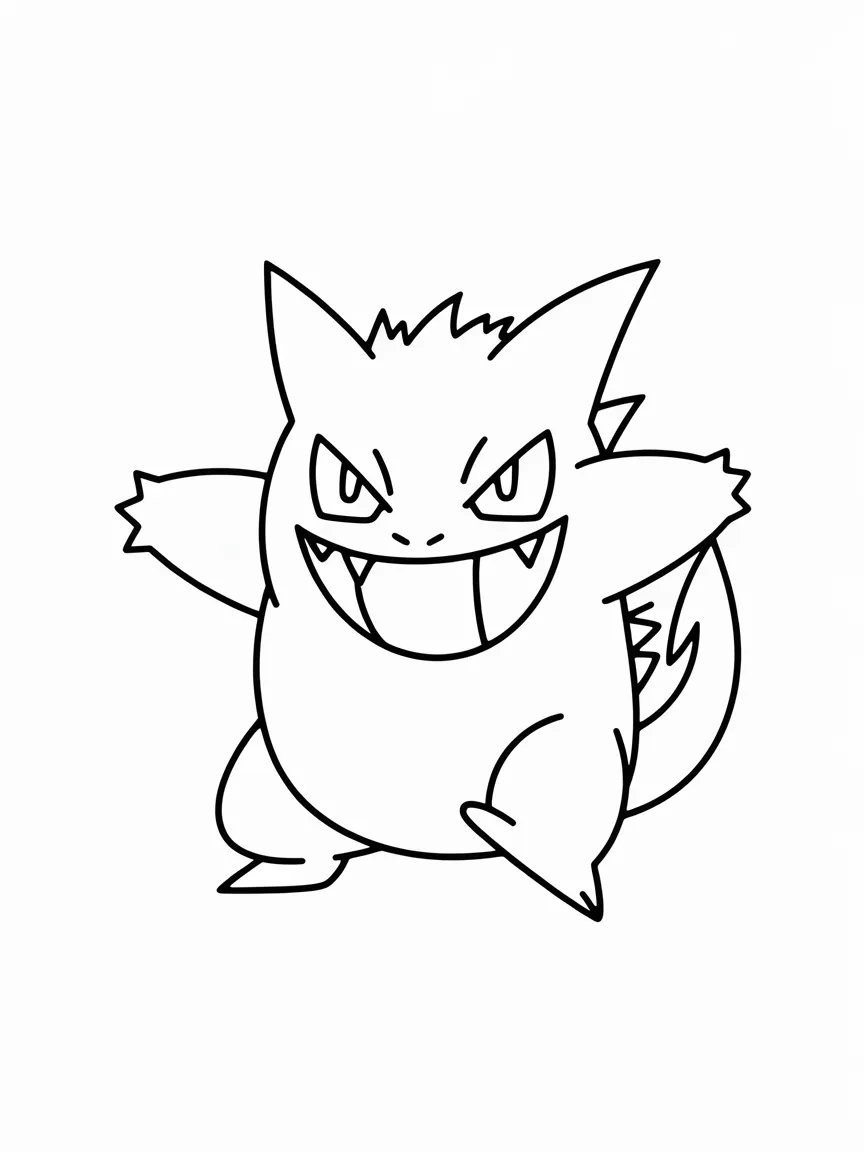 Gengar coloring pages - 2021 | ColoringPagesDesign