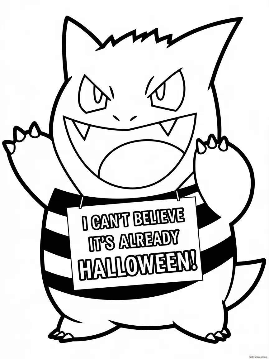 Gengar coloring pages - 2022 | ColoringPagesDesign