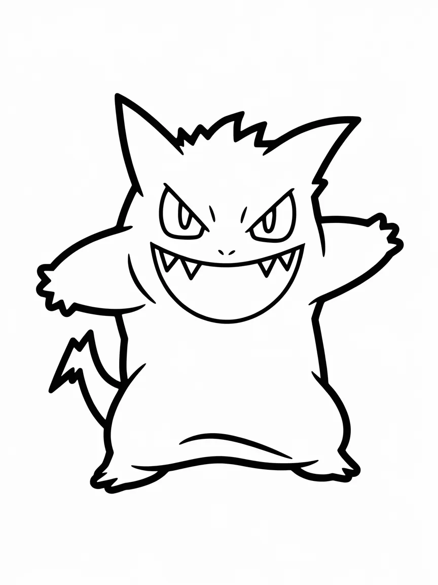 Gengar coloring pages - 2023 | ColoringPagesDesign