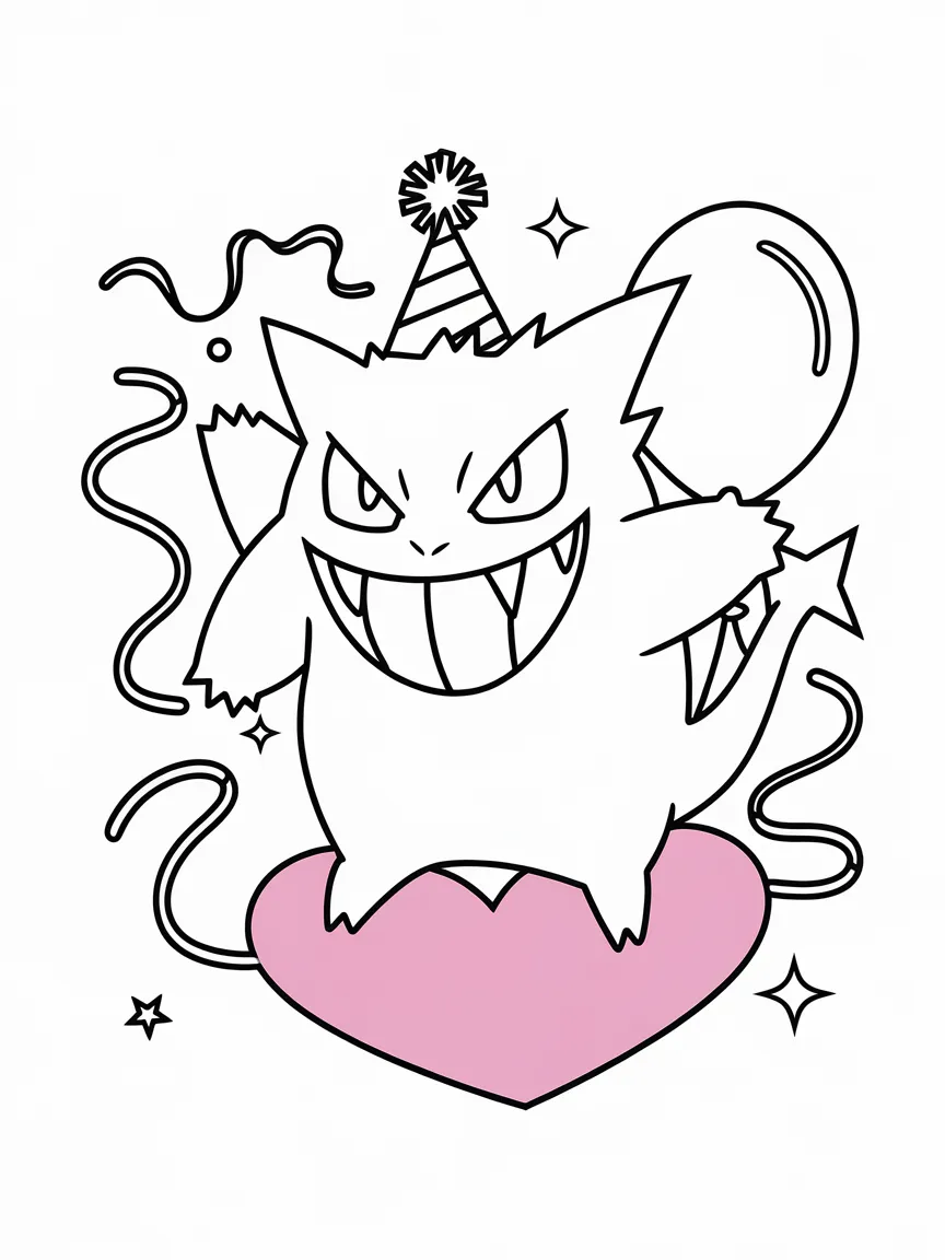 Gengar coloring pages - 2025 | ColoringPagesDesign