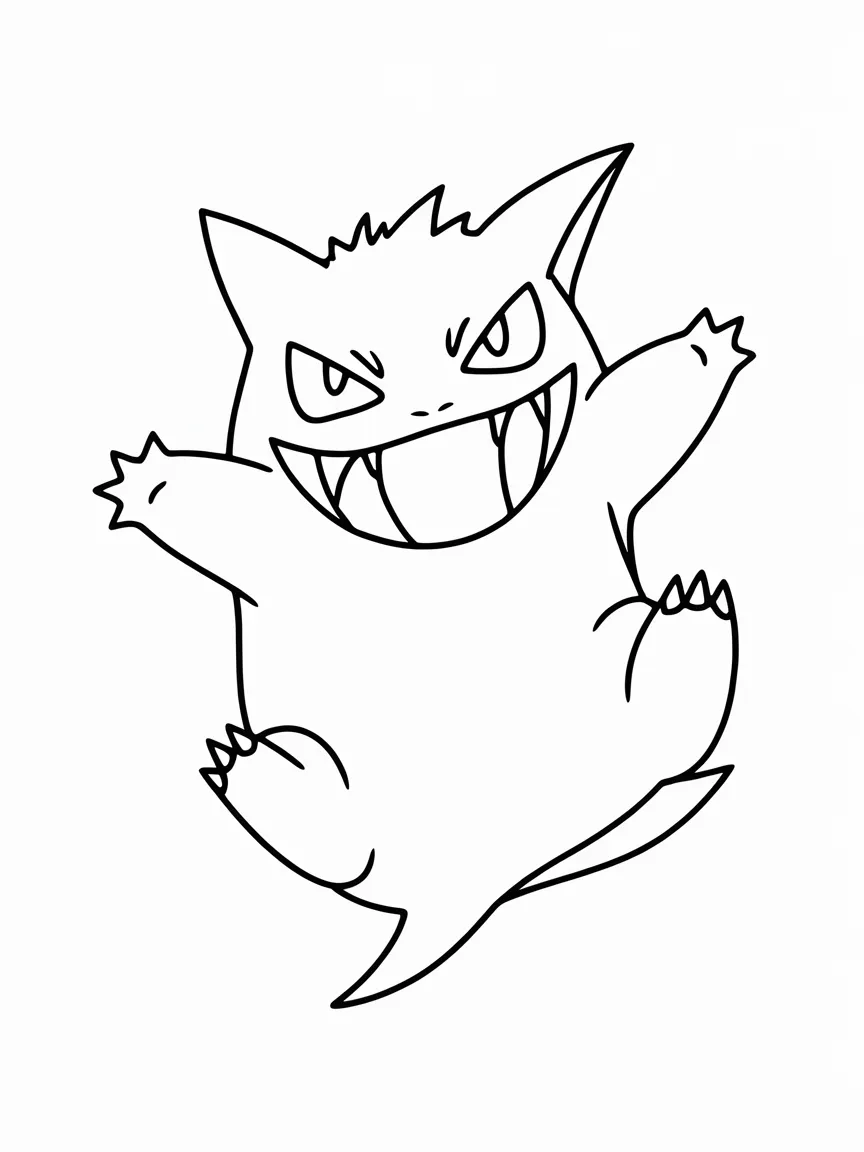 Gengar coloring pages - 2505 | ColoringPagesDesign