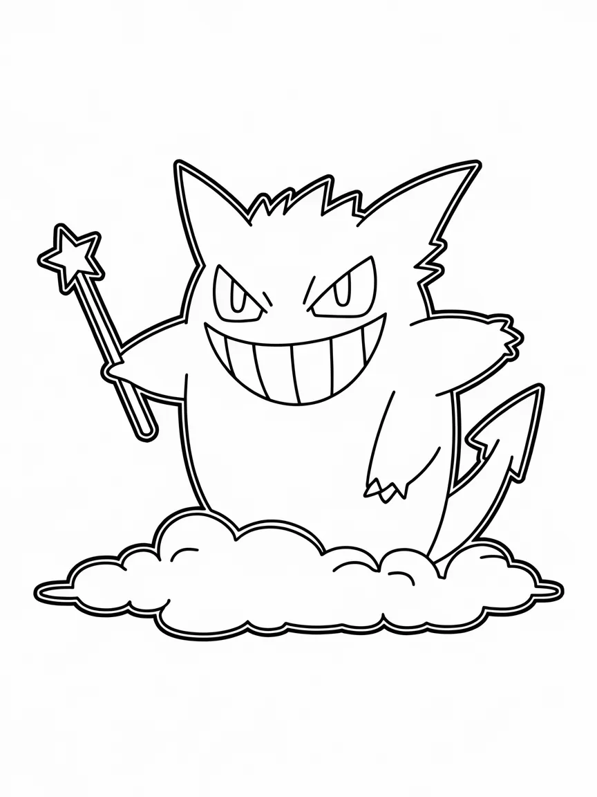 Gengar coloring pages - 2506 | ColoringPagesDesign