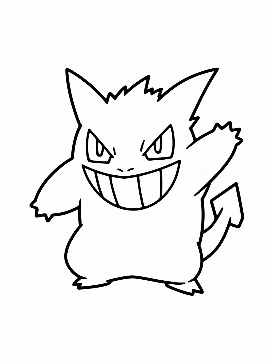 Gengar coloring pages - 2507 | ColoringPagesDesign