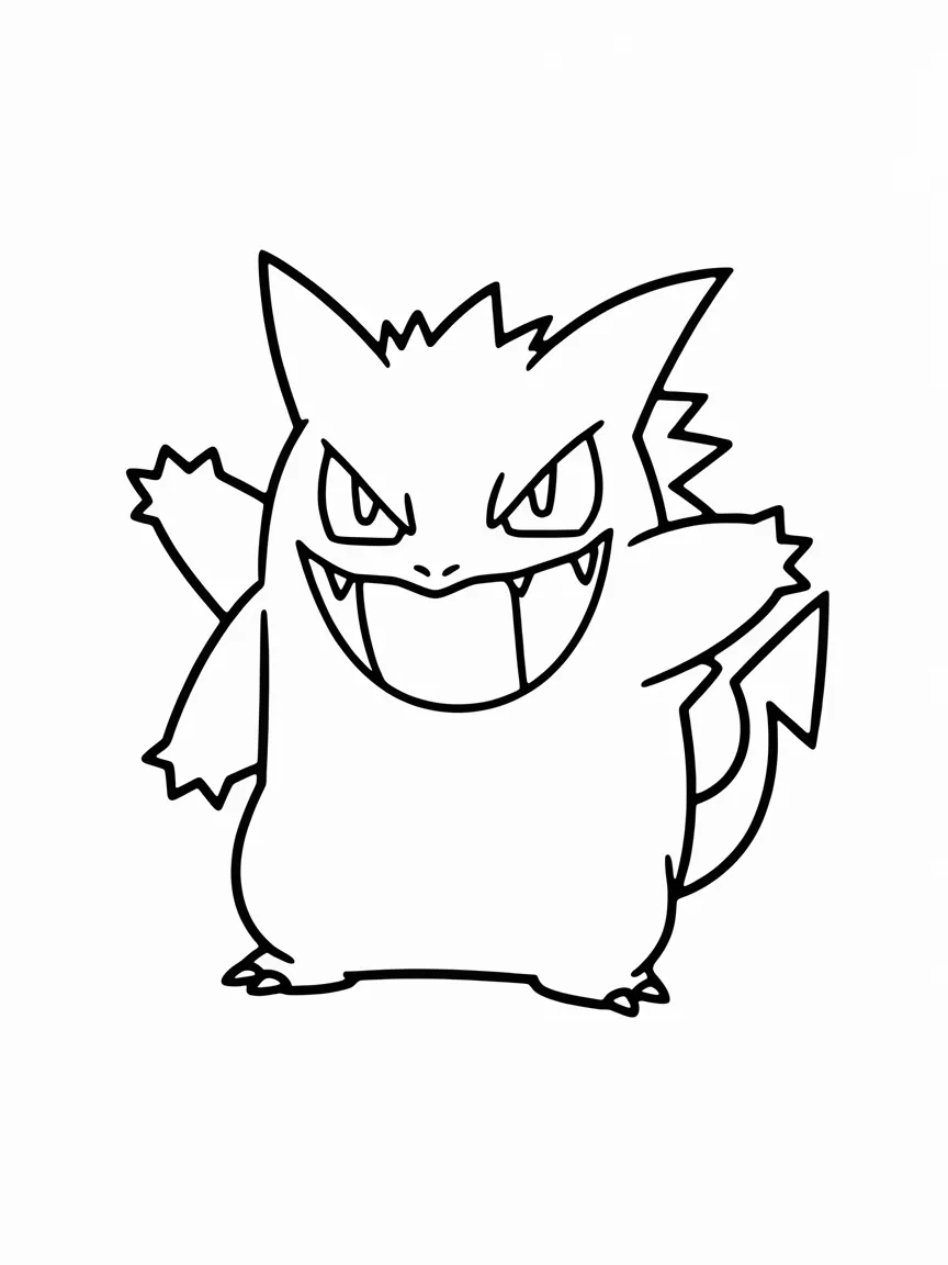 Gengar coloring pages - 2508 | ColoringPagesDesign