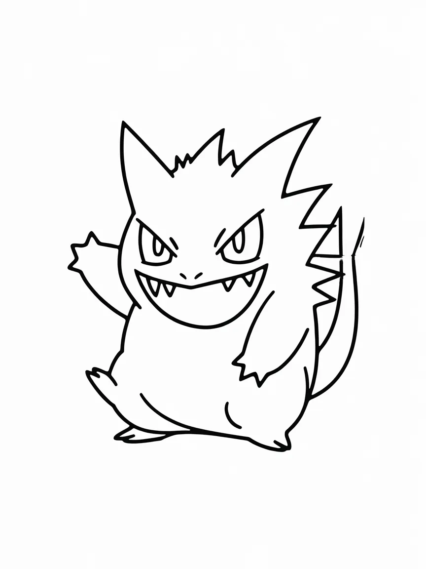 Gengar coloring pages - 2510 | ColoringPagesDesign