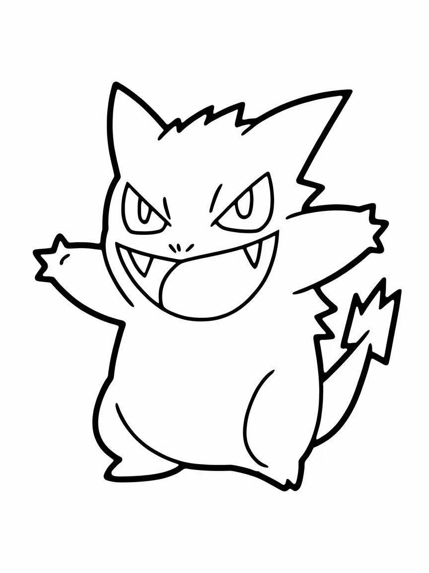 Gengar coloring pages - 2511 | ColoringPagesDesign