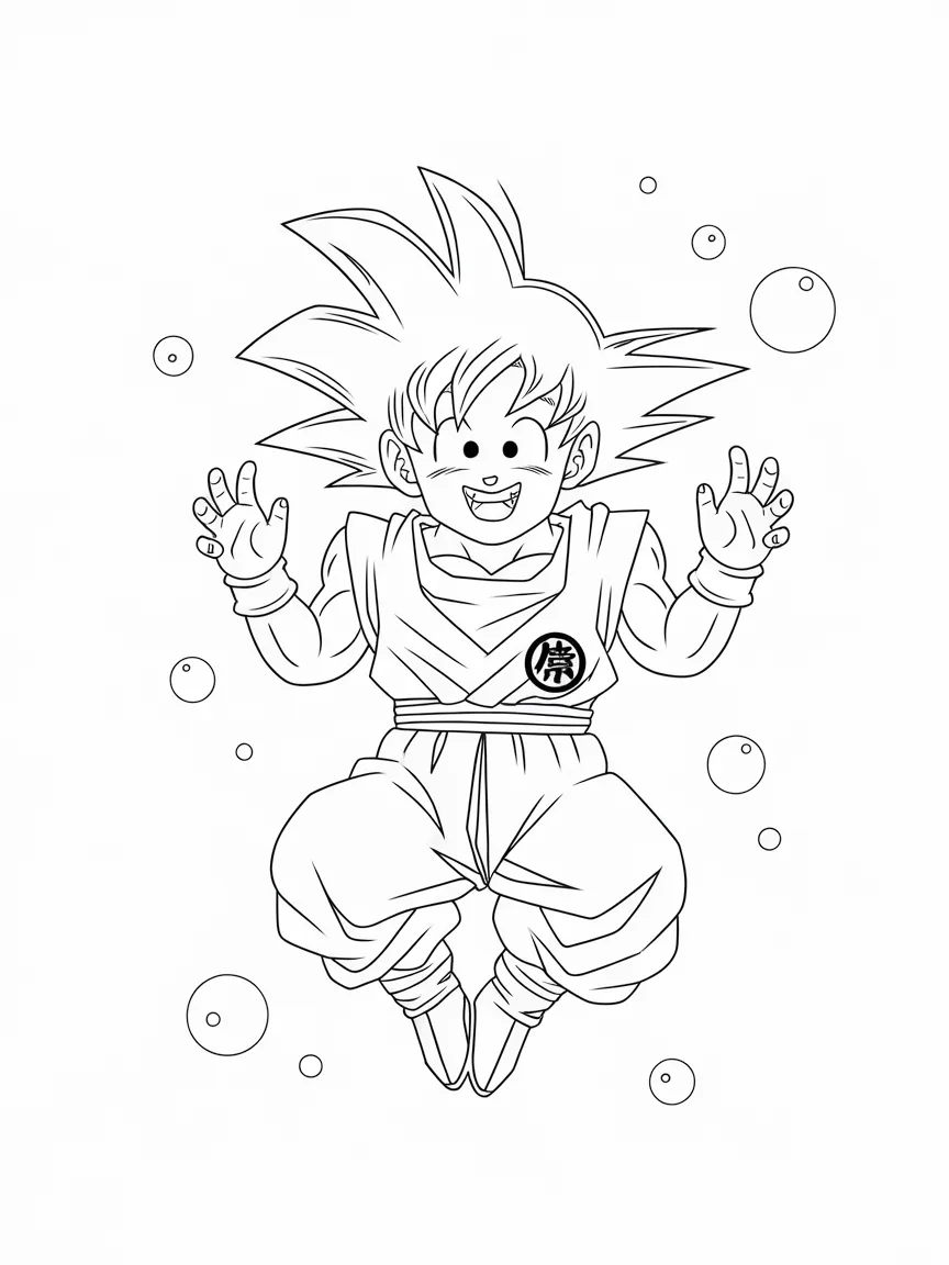 Goku coloring pages - 1832 | ColoringPagesDesign