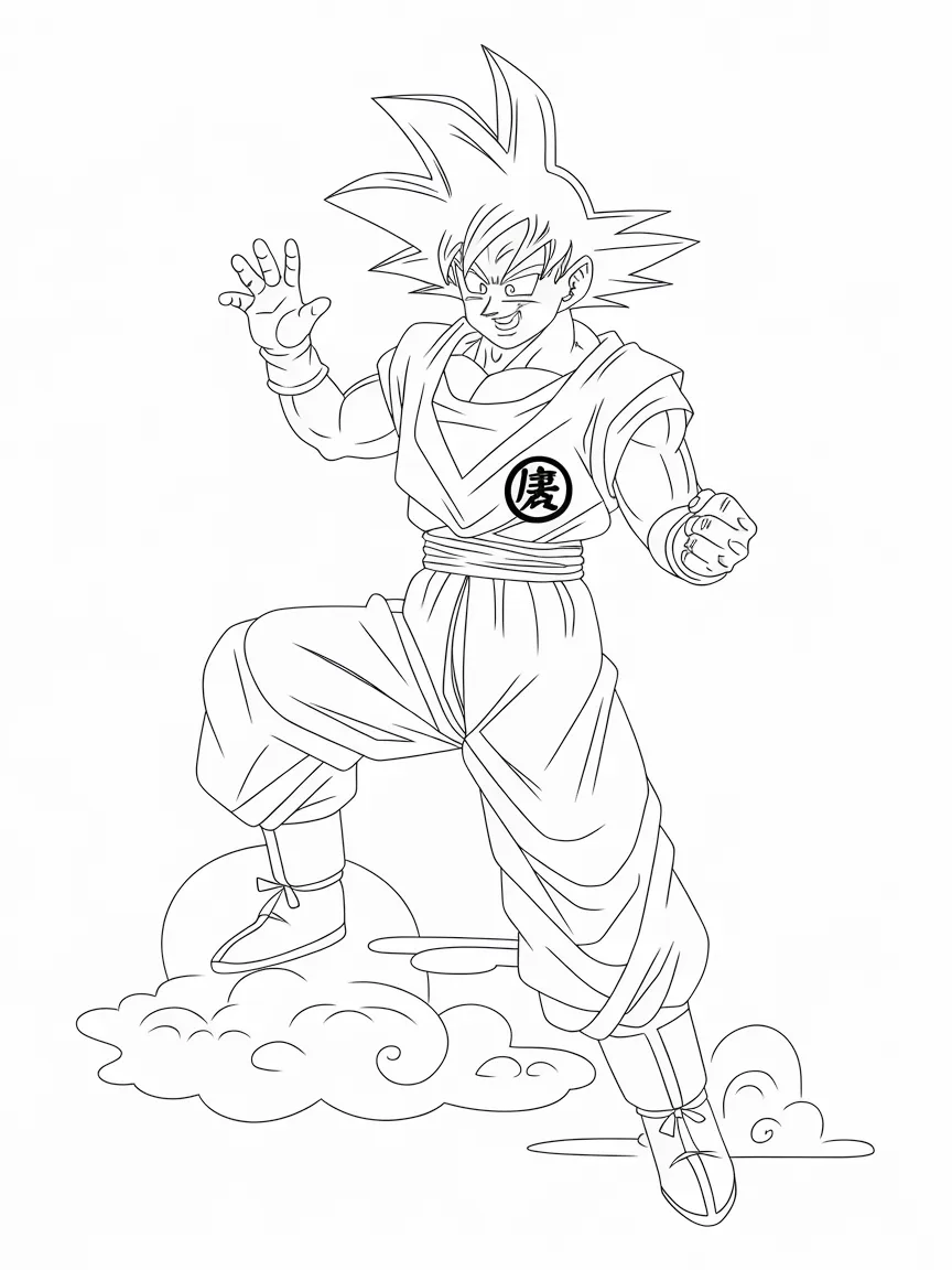 Goku coloring pages - 2389 | ColoringPagesDesign