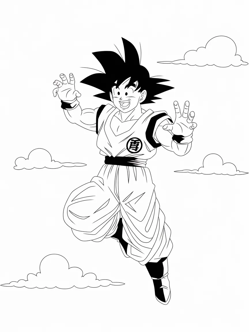 Goku coloring pages - 2390 | ColoringPagesDesign