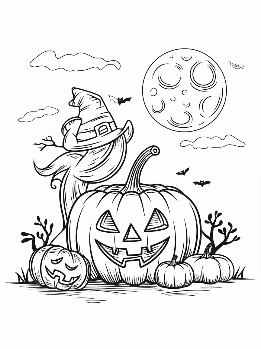 Pumpkin coloring pages - 1239 | ColoringPagesDesign