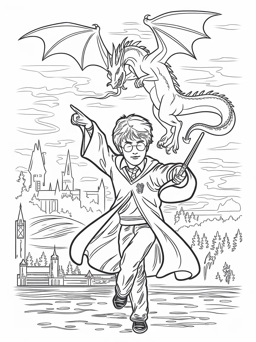 Harry potter coloring pages - 1520 | ColoringPagesDesign