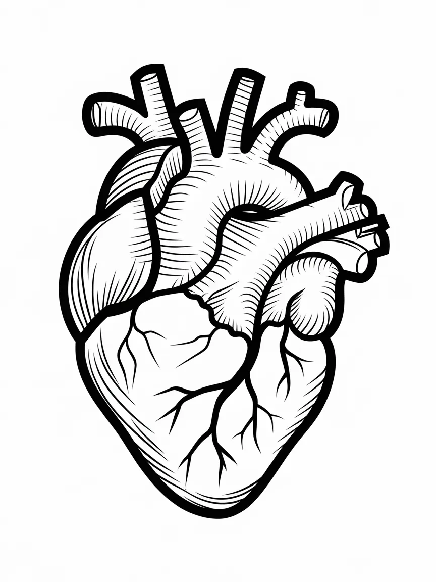 Heart coloring pages - 477 | ColoringPagesDesign