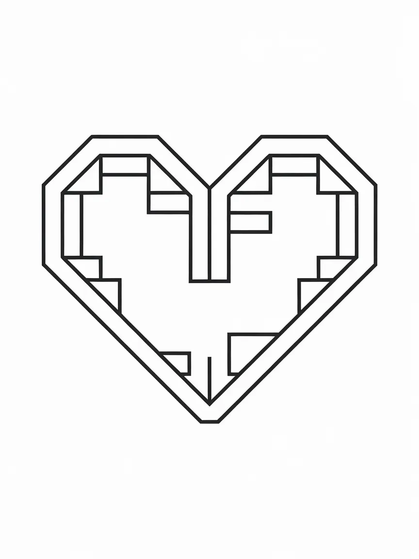 Heart coloring pages - 481 | ColoringPagesDesign