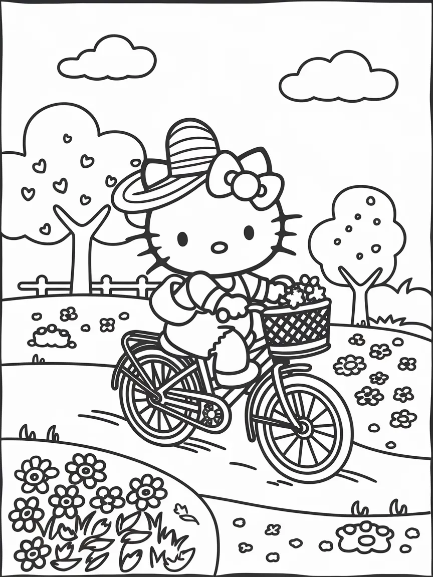 Hello kitty coloring pages - 1134 | ColoringPagesDesign