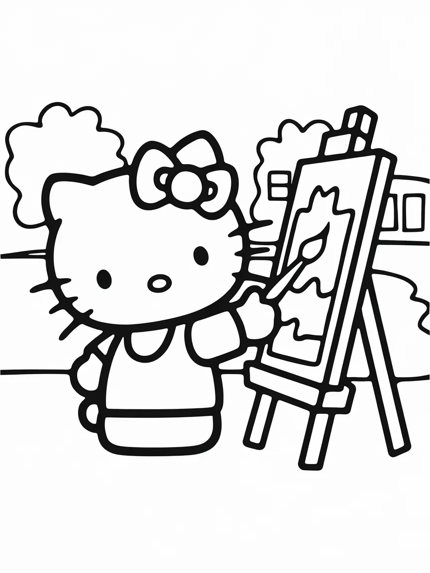 Hello kitty coloring pages - 2169 | ColoringPagesDesign