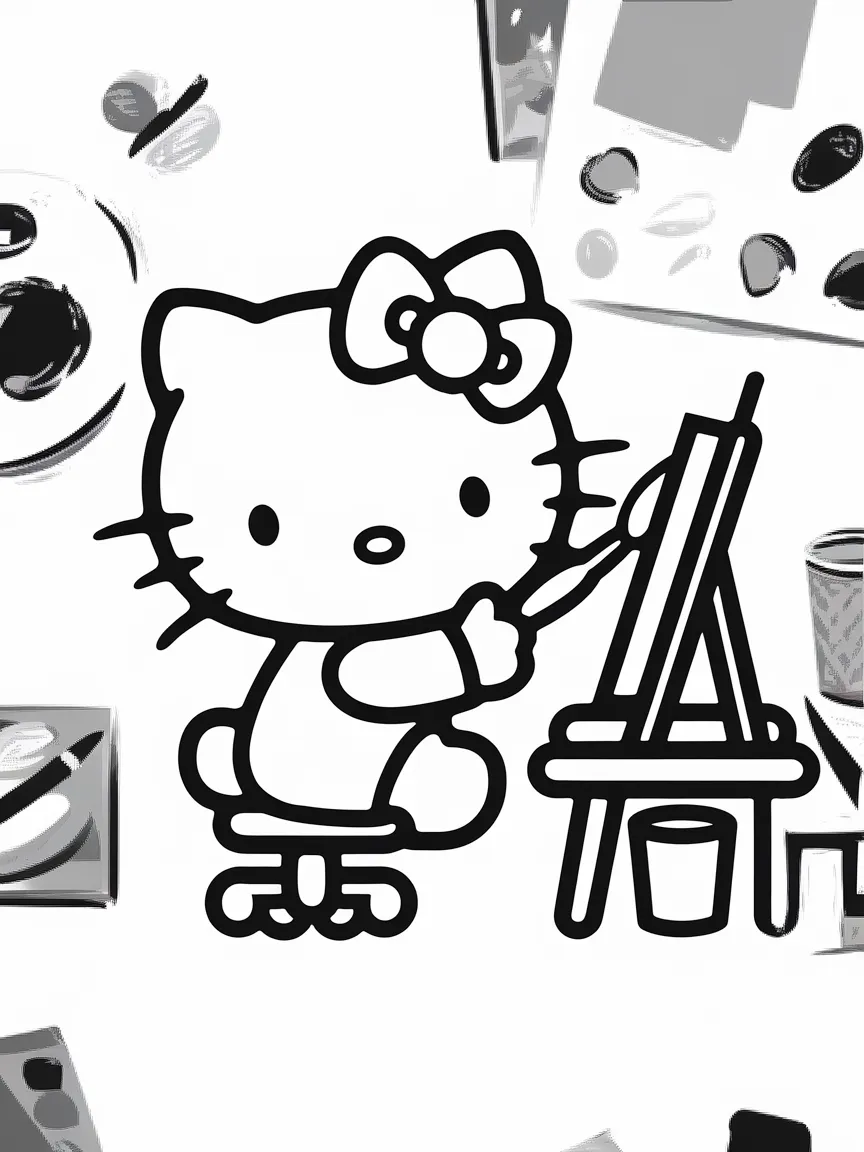 Hello kitty coloring pages - 2173 | ColoringPagesDesign