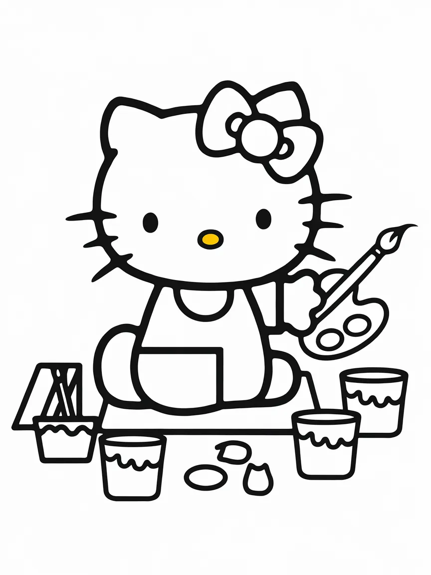 Hello kitty coloring pages - 2174 | ColoringPagesDesign