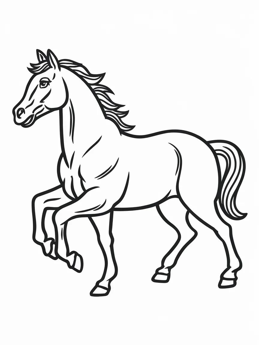 Horse coloring pages - 391 | ColoringPagesDesign