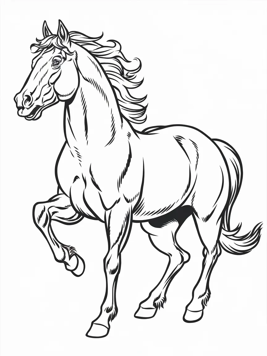 Horse coloring pages - 392 | ColoringPagesDesign