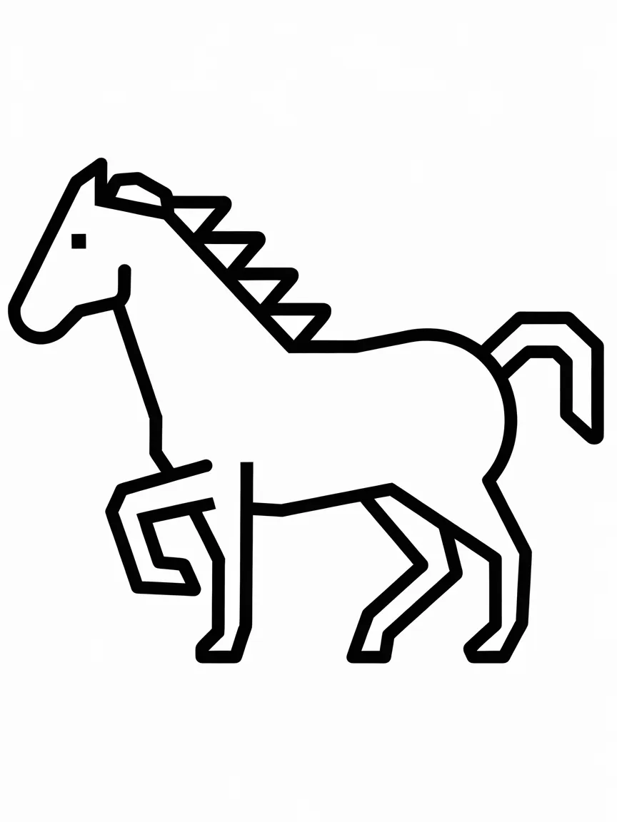 Horse coloring pages - 393 | ColoringPagesDesign