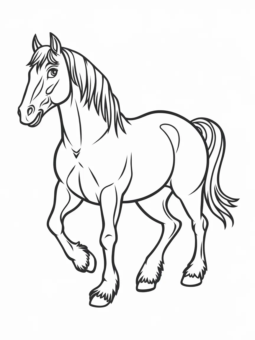 Horse coloring pages - 394 | ColoringPagesDesign