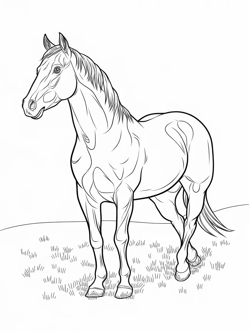 Horse coloring pages - 1422 | ColoringPagesDesign