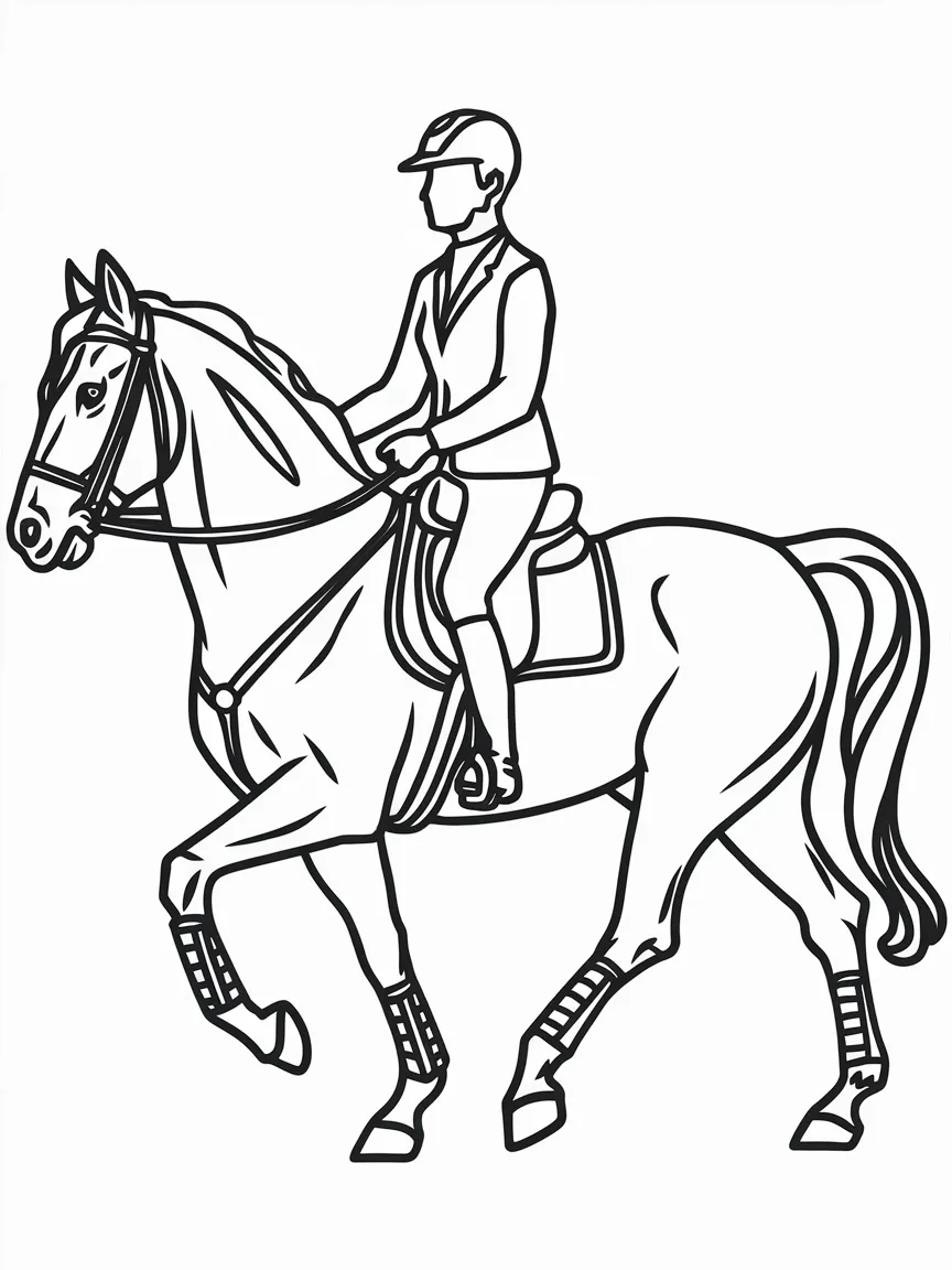 Horse coloring pages - 1423 | ColoringPagesDesign