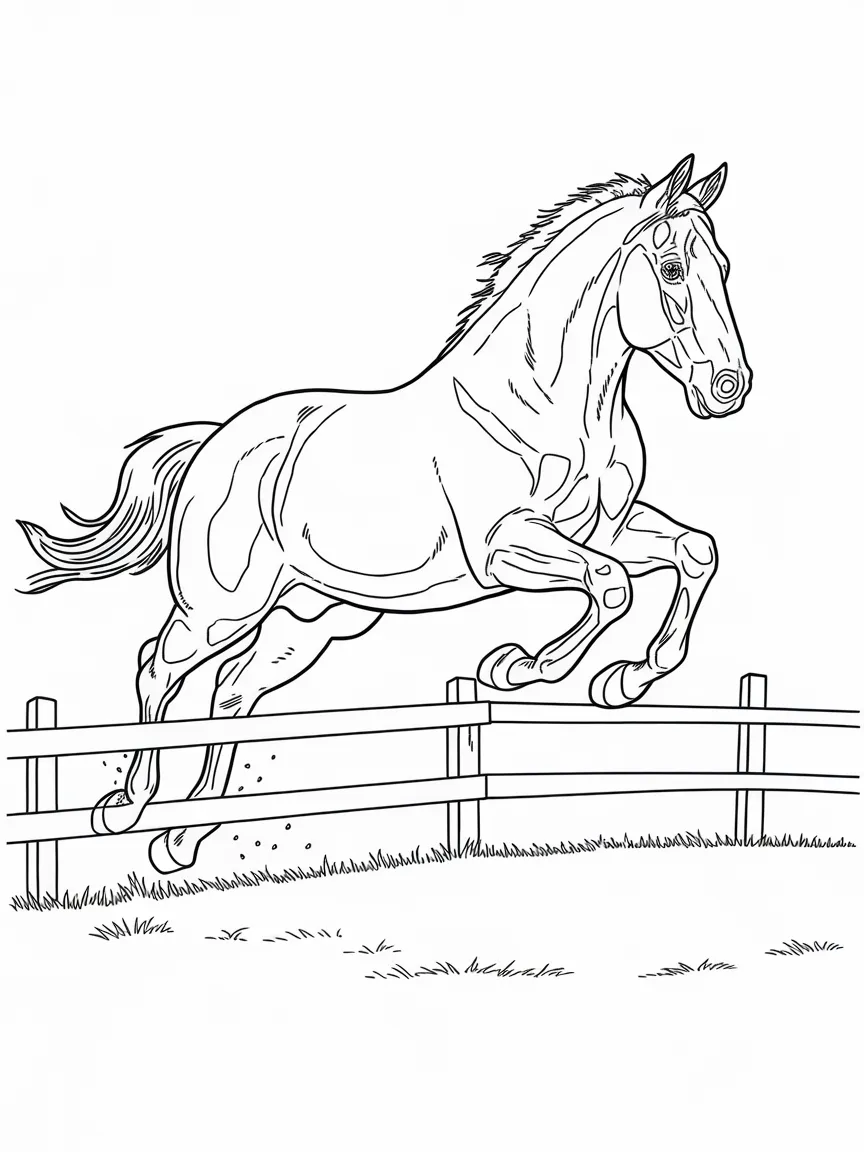 Horse coloring pages - 1424 | ColoringPagesDesign