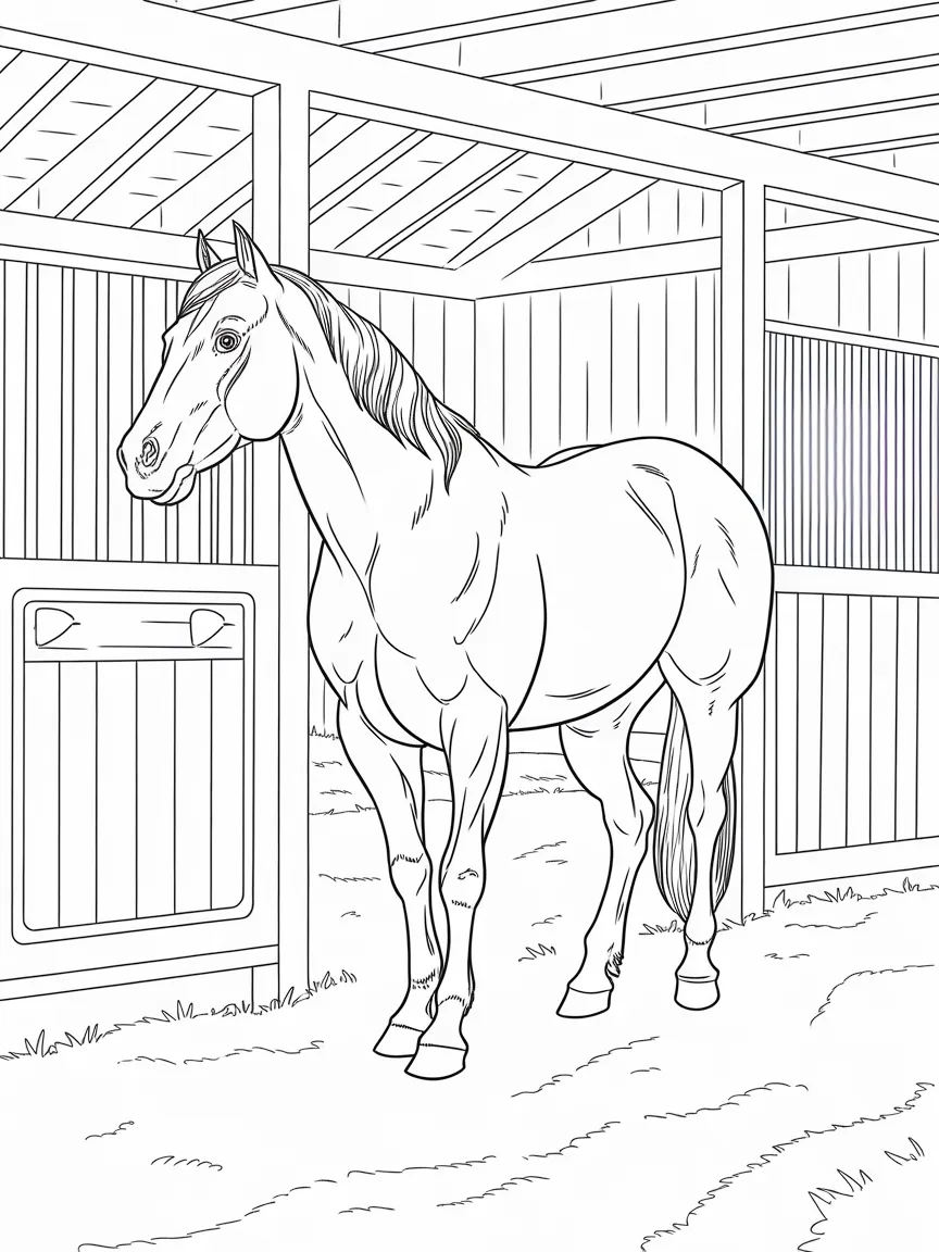 Horse coloring pages - 1425 | ColoringPagesDesign