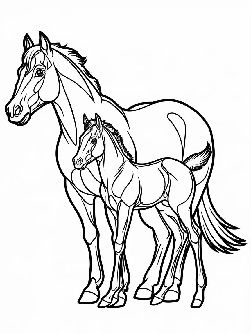 Horse coloring pages - 1426 | ColoringPagesDesign