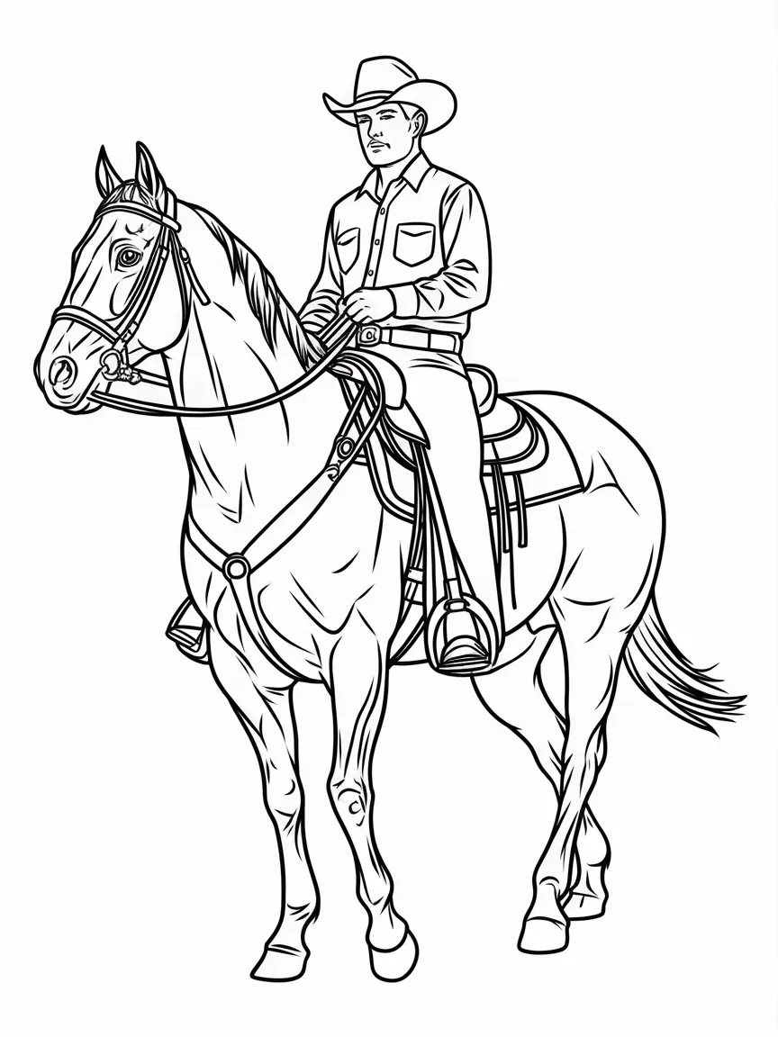 Horse coloring pages - 1430 | ColoringPagesDesign