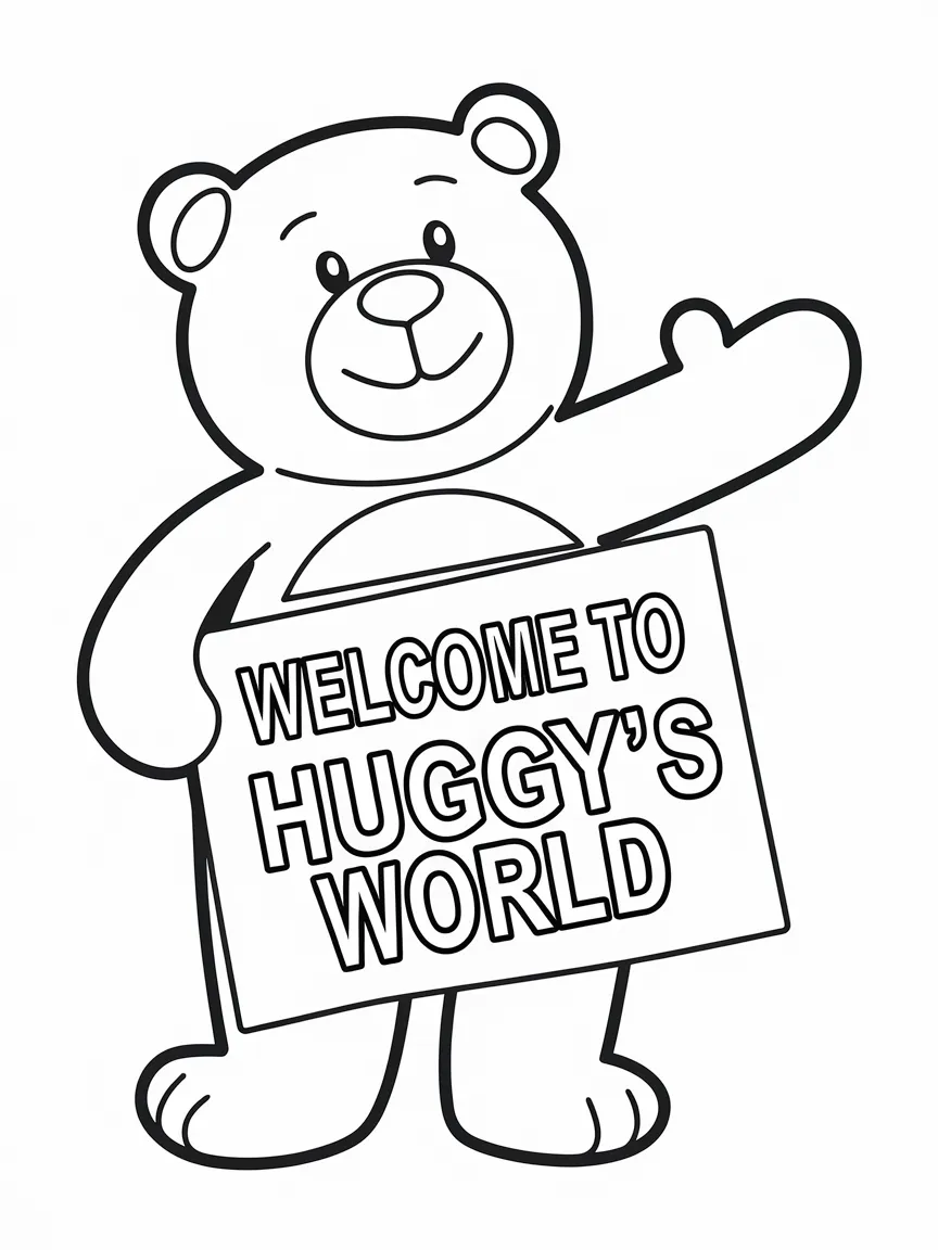 Huggy wuggy coloring pages - 1876 | ColoringPagesDesign