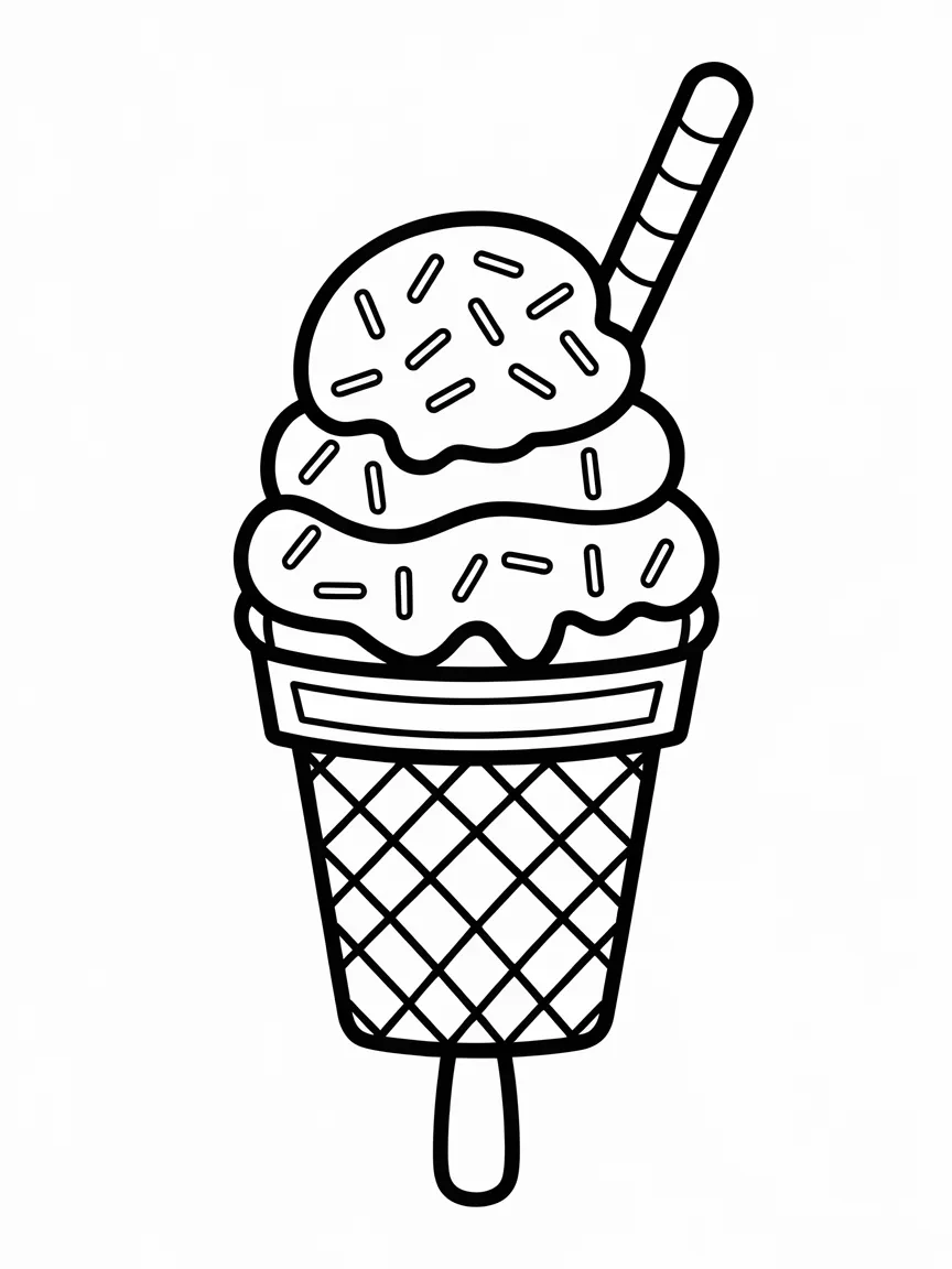 Ice cream coloring pages - 761 | ColoringPagesDesign